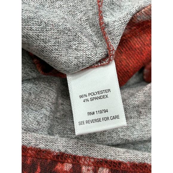 One World Womens Red Tie Dye Long Sleeve Tunic Top With Matching Scarf Size 2X - Picture 11 of 16